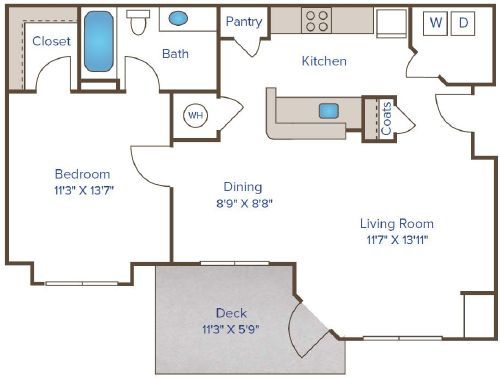 1 Bedroom 1 Bathroom