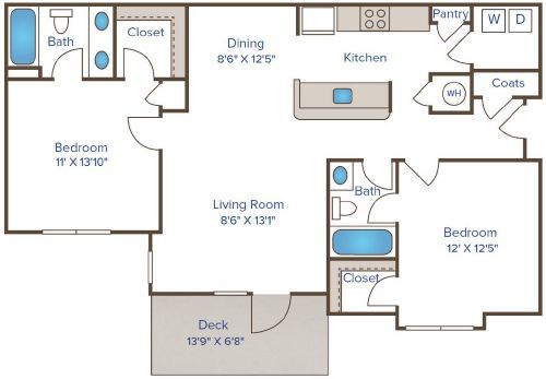 2 Bedroom 2 Bathroom