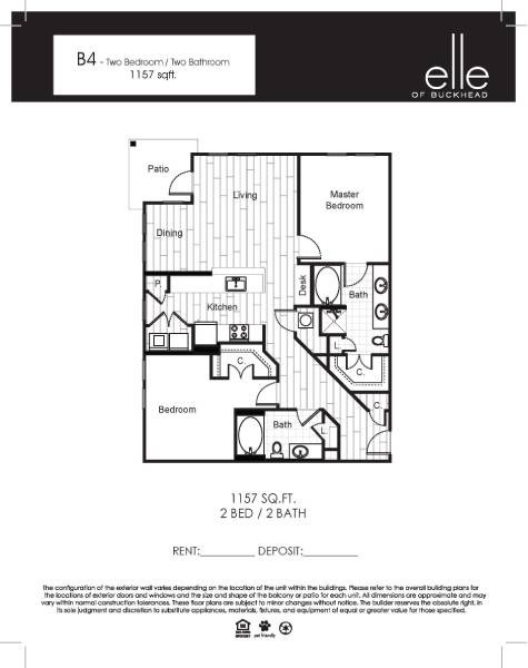 2 Bedroom 2 Bath (B4)