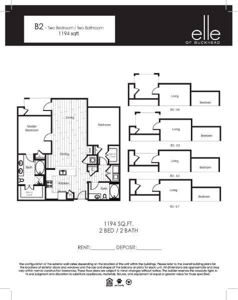 2 Bedroom 2 Bath (B2)