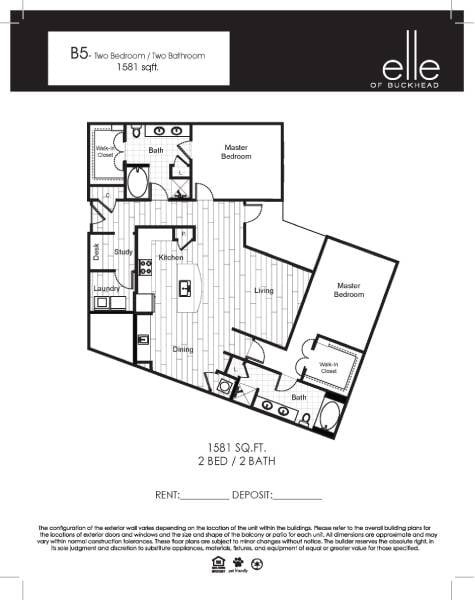 2 Bedroom 2 Bath (B5)