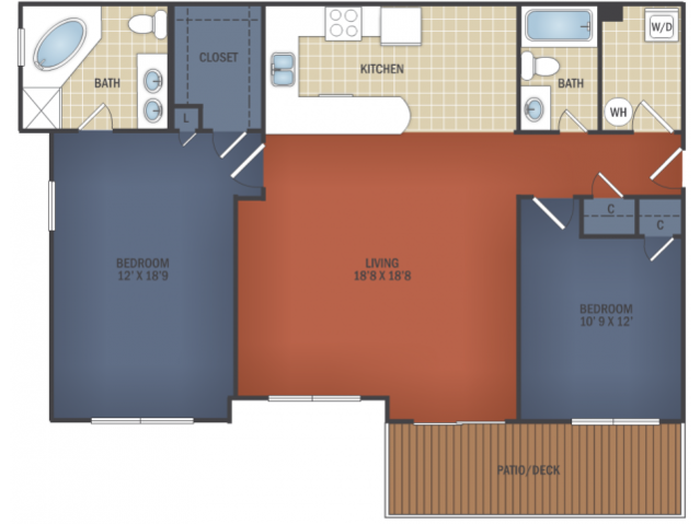 Perfect Sized Two BR