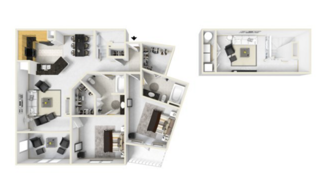 Abbey II Loft- 2 Br / 2 BA Loft