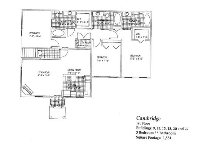 Cambridge - 3 Br / 3 BA