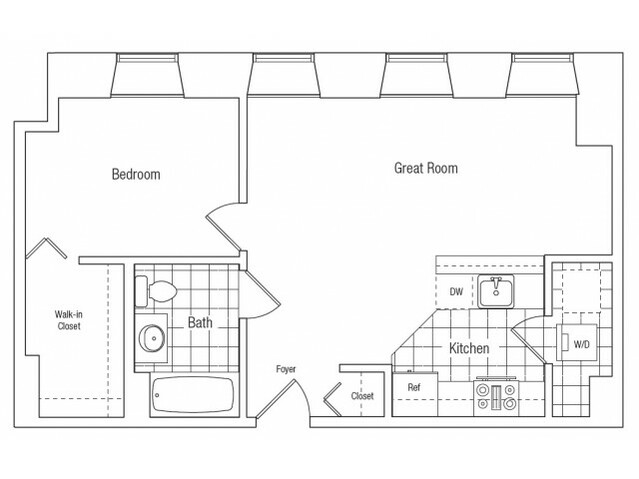Largest 1 Bedroom - 1 Bathroom
