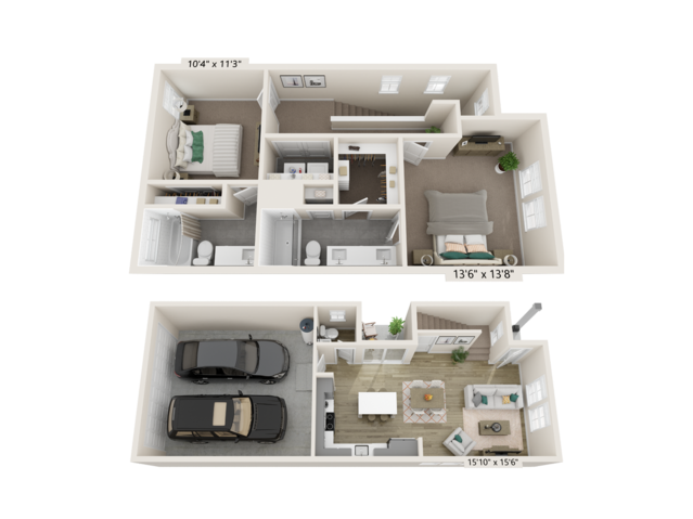Two Bedroom Farmhouse (B2T)