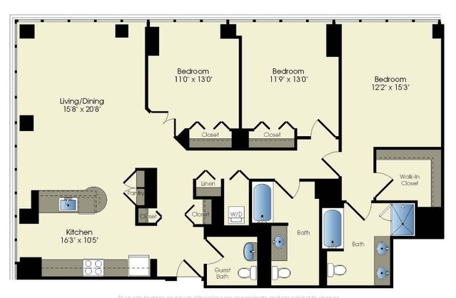 3 bedroom / 2 bath