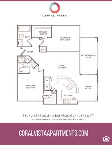 2 bed/ 2 bath
