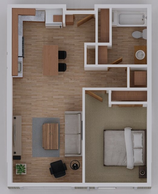 A1 1BR/1BA