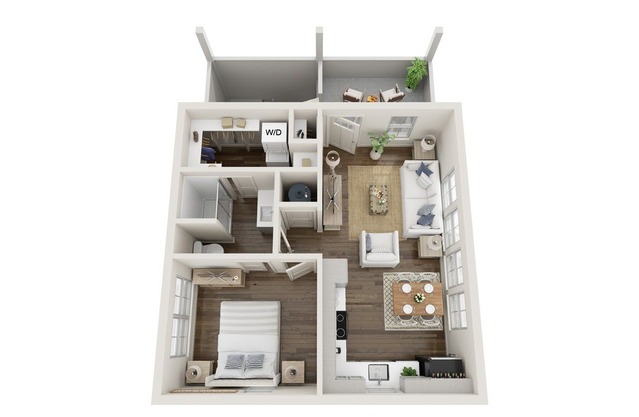 Olive Carriage with Garage1