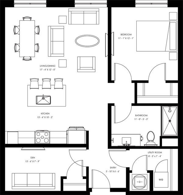 A5 - One Bedroom + Den