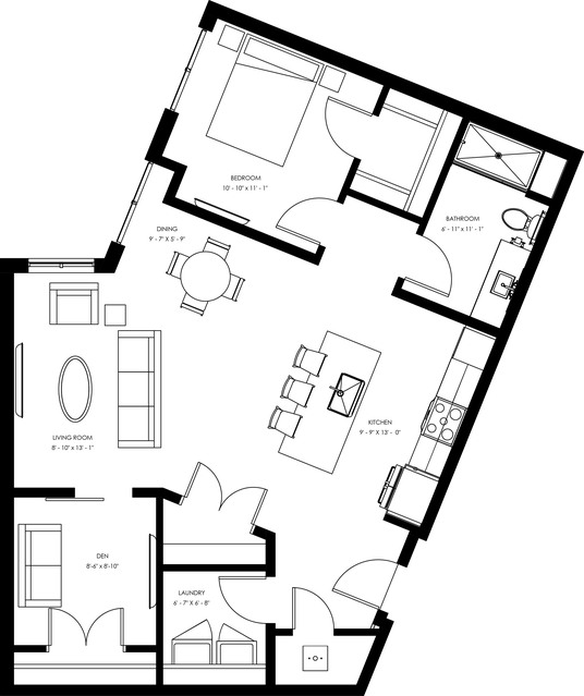 A10 - One Bedroom + Den