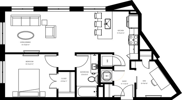 A8 One Bedroom plus Den