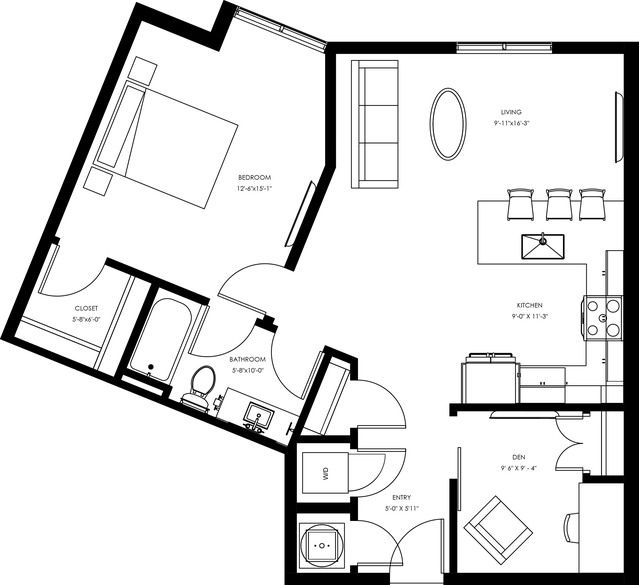 A9 One Bedroom plus Den