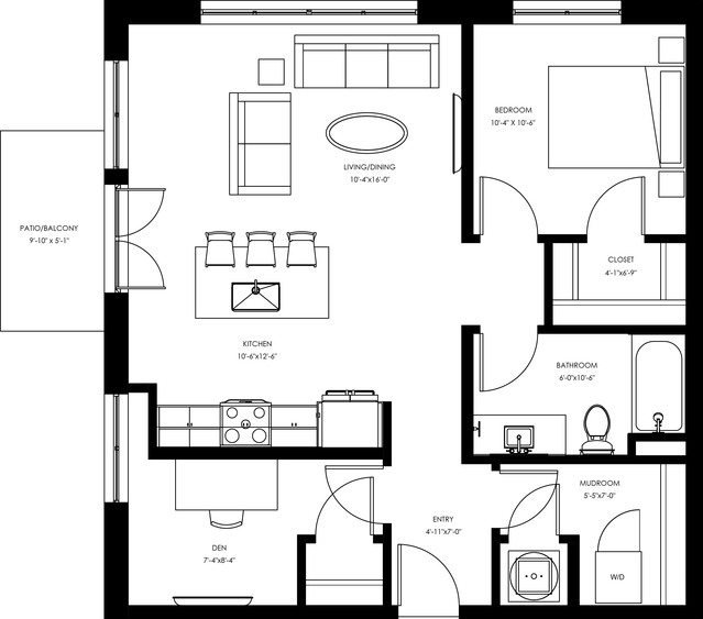A10 One Bedroom plus Den