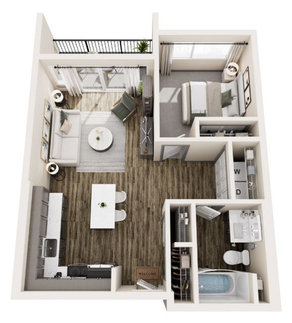 One Bedroom A1