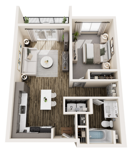 One Bedroom A2b