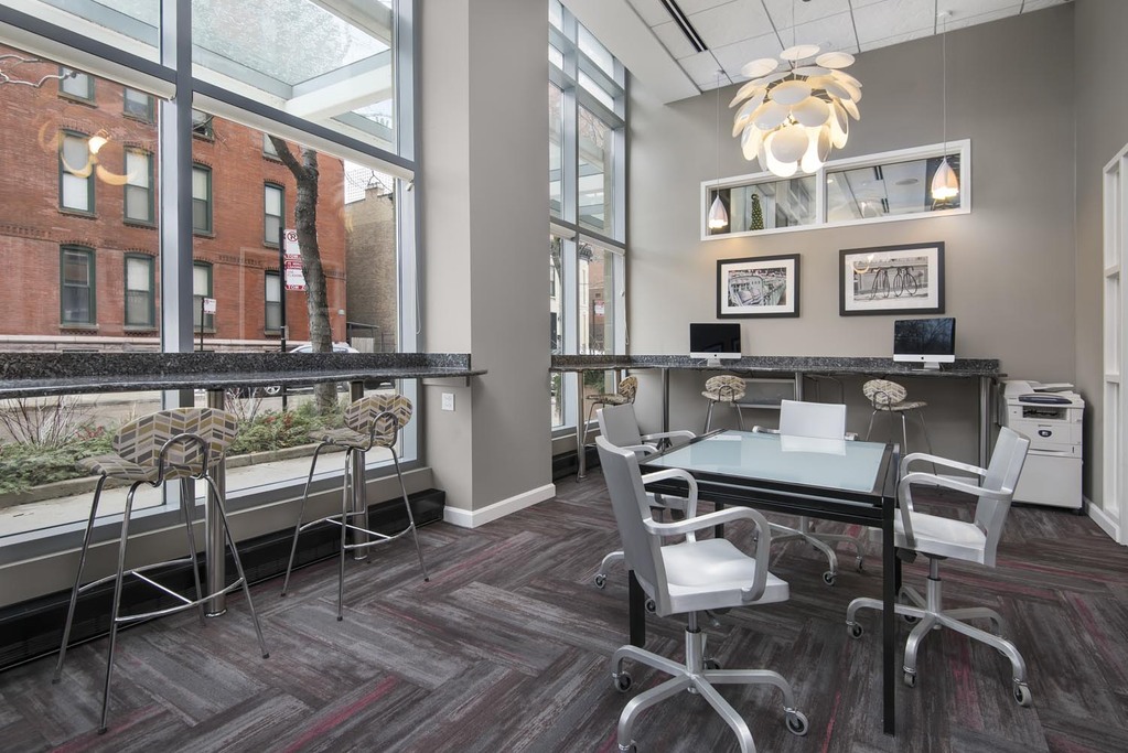 Work space at Chestnut Tower Apartments